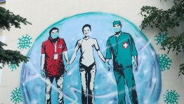 Активисты движения «Молодёжка ОНФ» нарисовали граффити в поддержку медицинских работников
