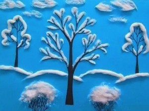 Мастер – класс «Ватная зима»