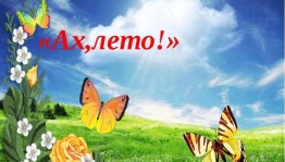 Развлекательная программа«Лето,ах лето»
