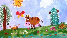 Выставка детского рисунка«Каникулы у бабушки».