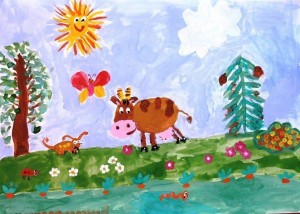 Выставка детского рисунка«Каникулы у бабушки».