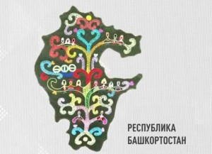 Карту Башкортостана представили на проекте "Вышитая карта России"