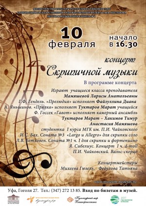 Концерт Скрипичной музыки