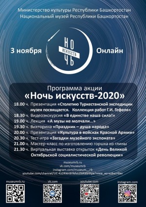 Национальный музей Республики Башкортостан присоединяется к Всероссийской акции «Ночь искусств – 2020»