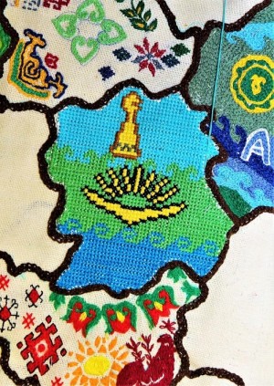 Чаша с колосьями на карте Балтачевского района олицетворяет изобилие и богатство